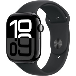 Apple Watch Series 10 (GPS + Mobilfunk) 42 mm tiefschwarzes Aluminium AUSGEZEICHNET